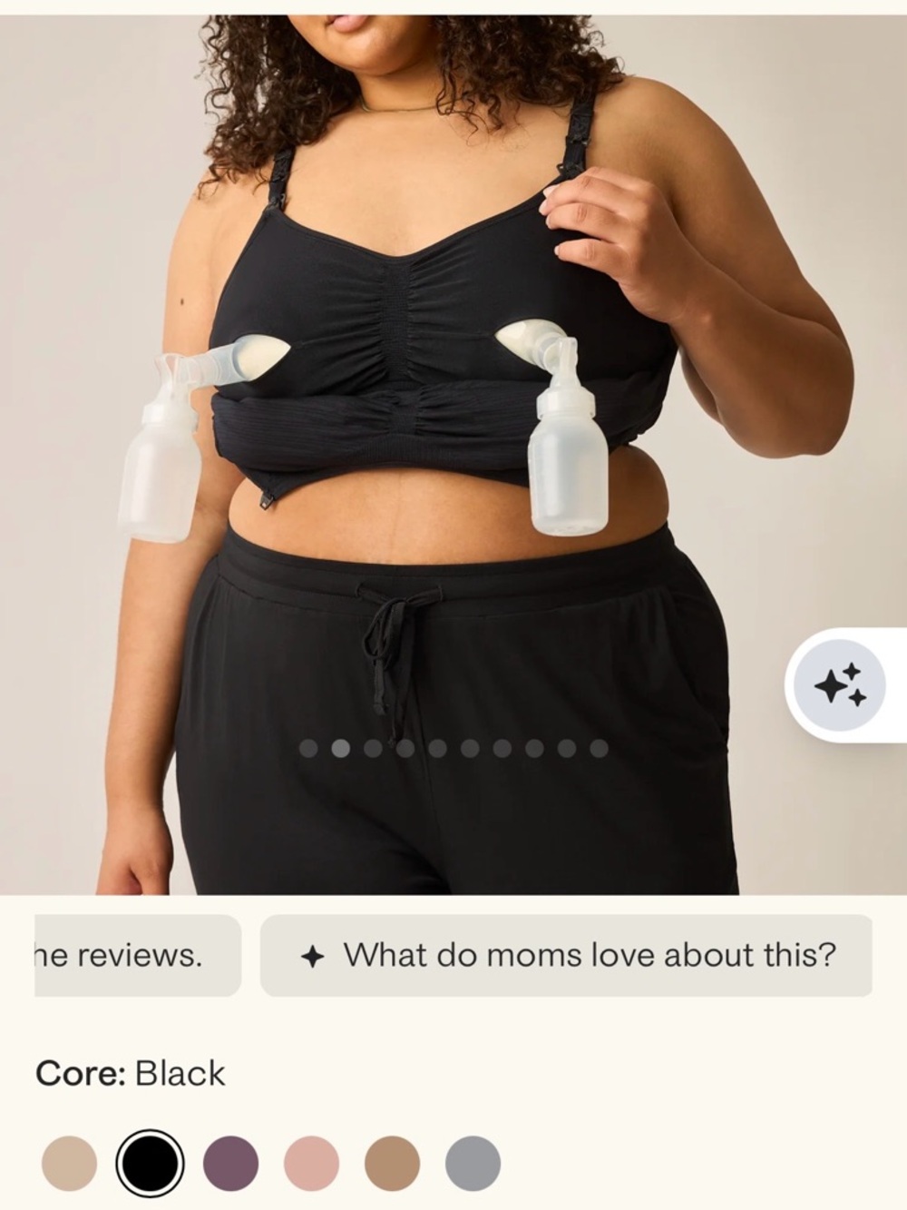Kindred Bravely Sublime Hands-Free Pumping and Nursing Bra - Black